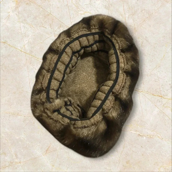 Dillards Brown Faux Fur Bucket Hat - Picture 2 of 2